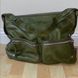 Michael Kors Leather Satchel Bag (Sage Green)